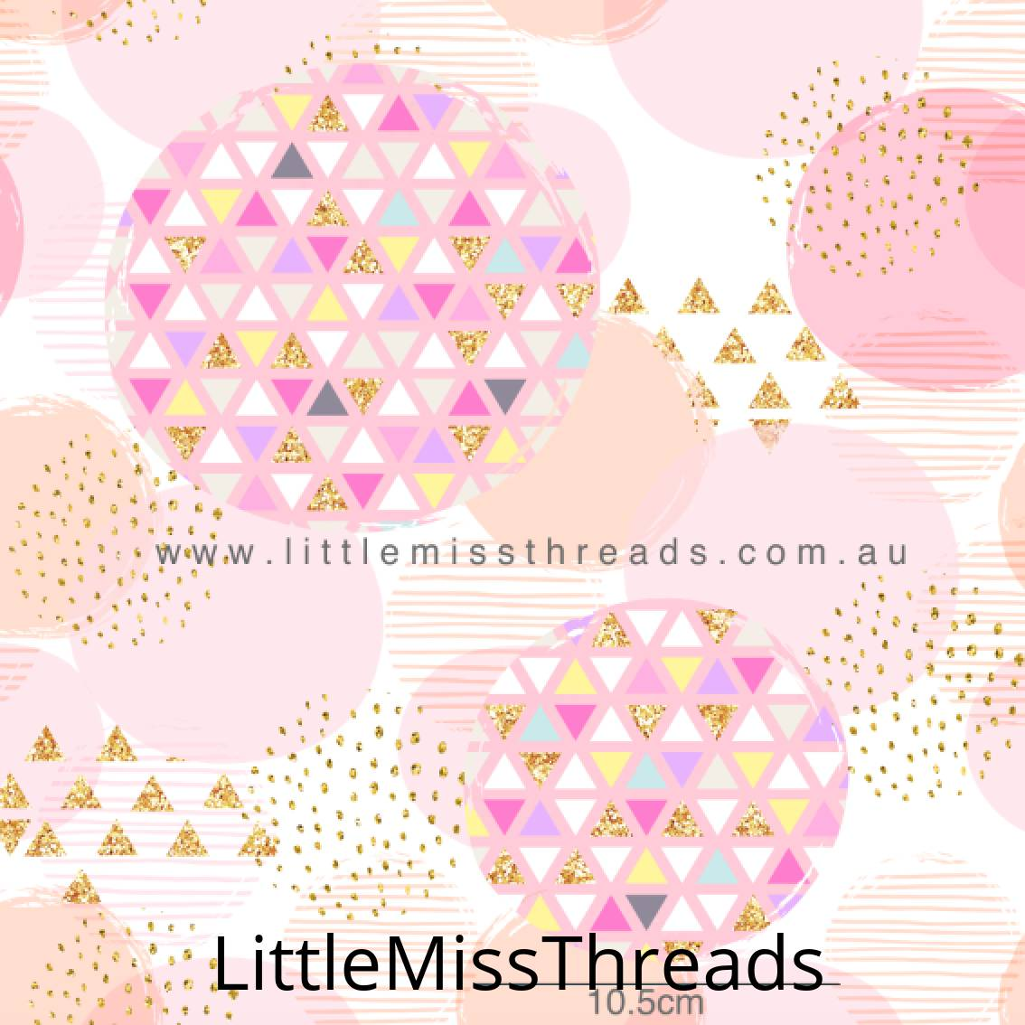 PRE ORDER Happy Easter Bunnies Circles Fabric - Fabric from [store] by Mini Mooches - 