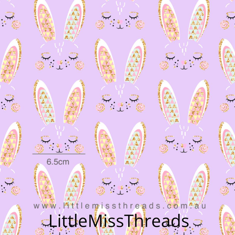 PRE ORDER Happy Easter Sleeping Bunnies Fabric - Fabric from [store] by Mini Mooches - 