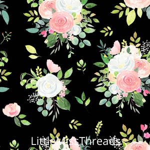 PRE ORDER Winter Blooms Black - Fabric - Fabric from [store] by Mini Mooches - 
