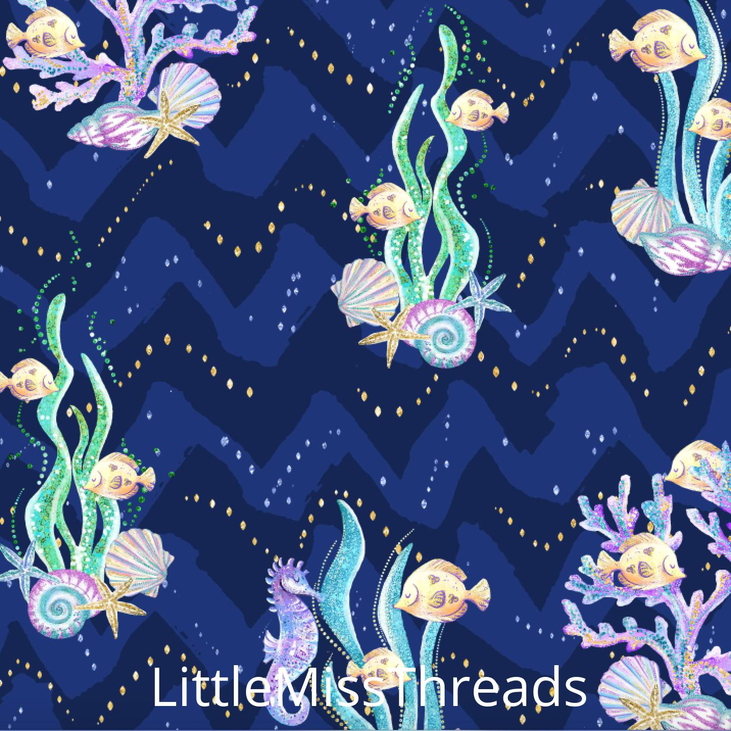 PRE ORDER Mermaid World Under the Sea Fabric - Fabric from [store] by Mini Mooches - 
