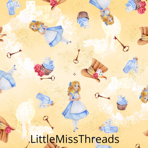 PRE ORDER Alice Main Yellow Fabric - Fabric from [store] by Mini Mooches - 