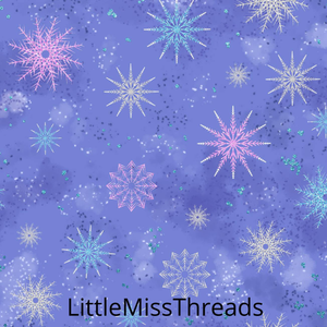PRE ORDER - Frozen Snowflakes - Fabric - Fabric from [store] by Mini Mooches - 