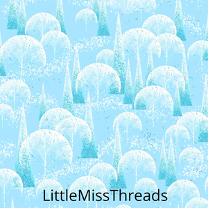 PRE ORDER - Frozen Forest Blue - Fabric - Fabric from [store] by Mini Mooches - 