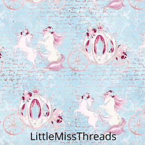PRE ORDER - Christmas Unicorns Main Blue - Fabric - Fabric from [store] by Little Miss Threads - 