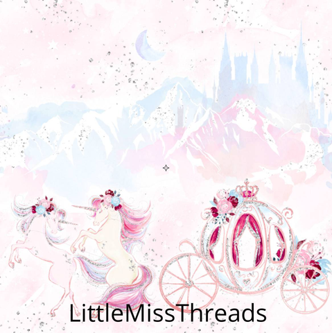 PRE ORDER - Christmas Unicorn Border - Fabric - Fabric from [store] by Mini Mooches - 