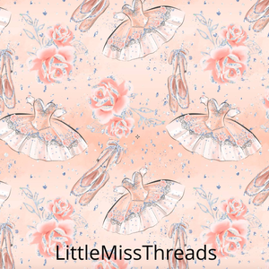 PRE ORDER - Nutcracker Ballerinas Coral - Fabric - Fabric from [store] by Mini Mooches - 
