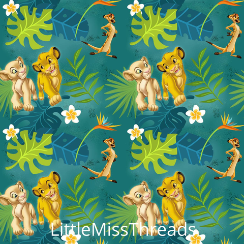 PRE ORDER - Lion King Dark Green - Fabric - Fabric from [store] by Mini Mooches - 