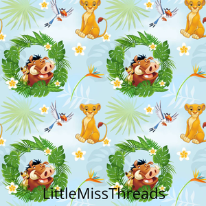 PRE ORDER - Lion King Light Blue - Fabric - Fabric from [store] by Mini Mooches - 