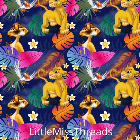 PRE ORDER - Lion King Navy - Fabric - Fabric from [store] by Mini Mooches - 