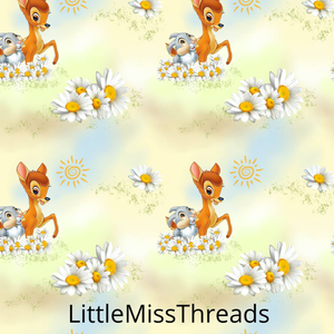 PRE ORDER - Bambi Main Yellow - Fabric - Fabric from [store] by Mini Mooches - 