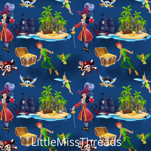 PRE ORDER - Peter Pan Navy - Fabric - Fabric from [store] by Little Miss Threads - 