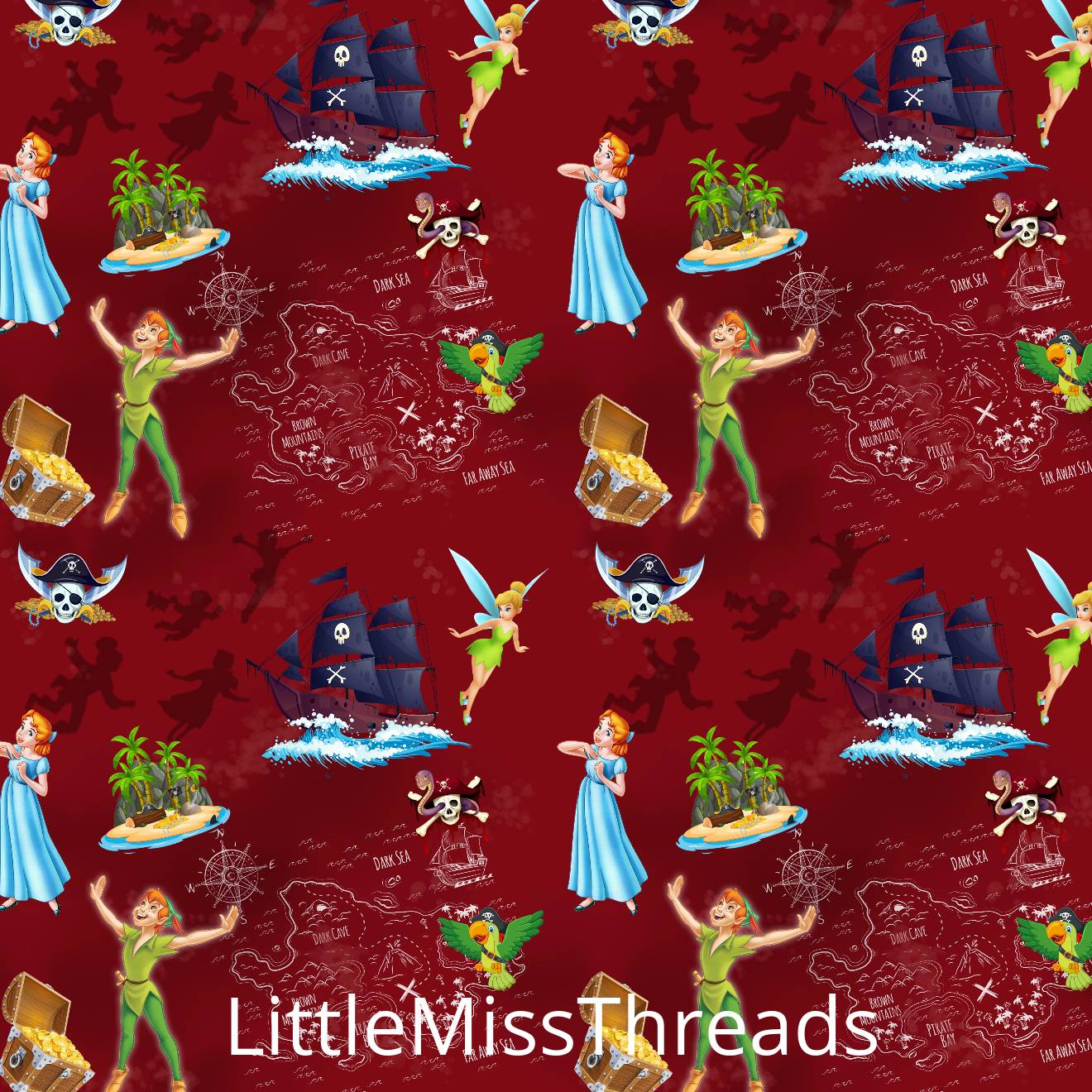 PRE ORDER - Peter Pan Red - Fabric - Fabric from [store] by Little Miss Threads - 