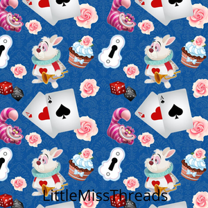 PRE ORDER - Wonderland Dark Blue - Fabric - Fabric from [store] by Little Miss Threads - 