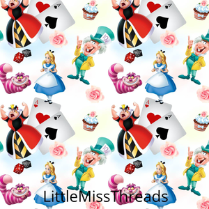PRE ORDER - Wonderland Main White - Fabric - Fabric from [store] by Little Miss Threads - 