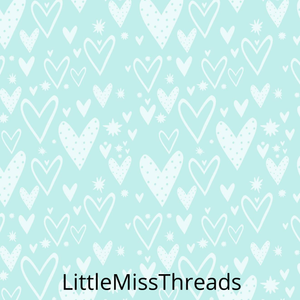 PRE ORDER - Wonderland Green Hearts - Fabric - Fabric from [store] by Little Miss Threads - 