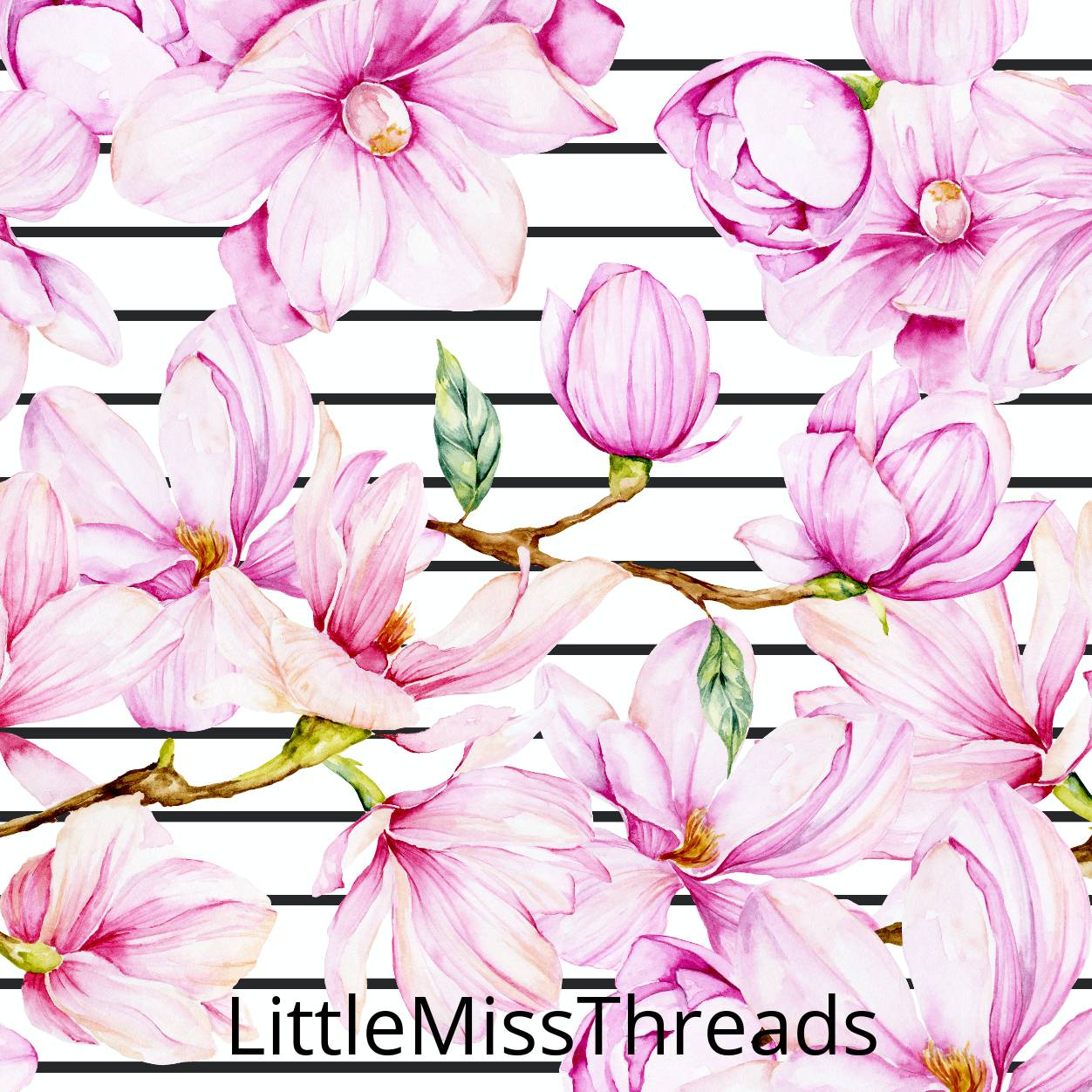 PRE ORDER - Magnolia Black Stripe - Fabric - Fabric from [store] by Little Miss Threads - 