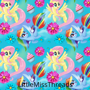 PRE ORDER - My Little Pony Aqua - Fabric - Fabric from [store] by Little Miss Threads - 