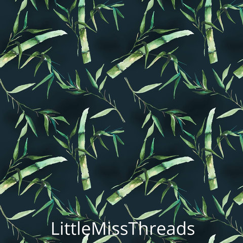 PRE ORDER - Panda Bamboo Black - Fabric - Fabric from [store] by Little Miss Threads - 
