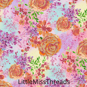 PRE ORDER - Unicorn Garden Light Floral - Fabric - Fabric from [store] by Little Miss Threads - 