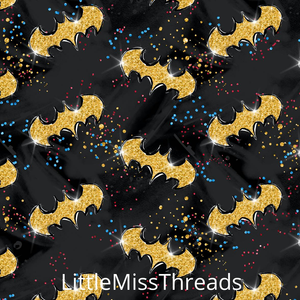 PRE ORDER - Superhero Batman Black Logo - Fabric - Fabric from [store] by Little Miss Threads - 