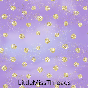 PRE ORDER - Whole new world Ariel Purple Dots - Fabric - Fabric from [store] by Little Miss Threads - 