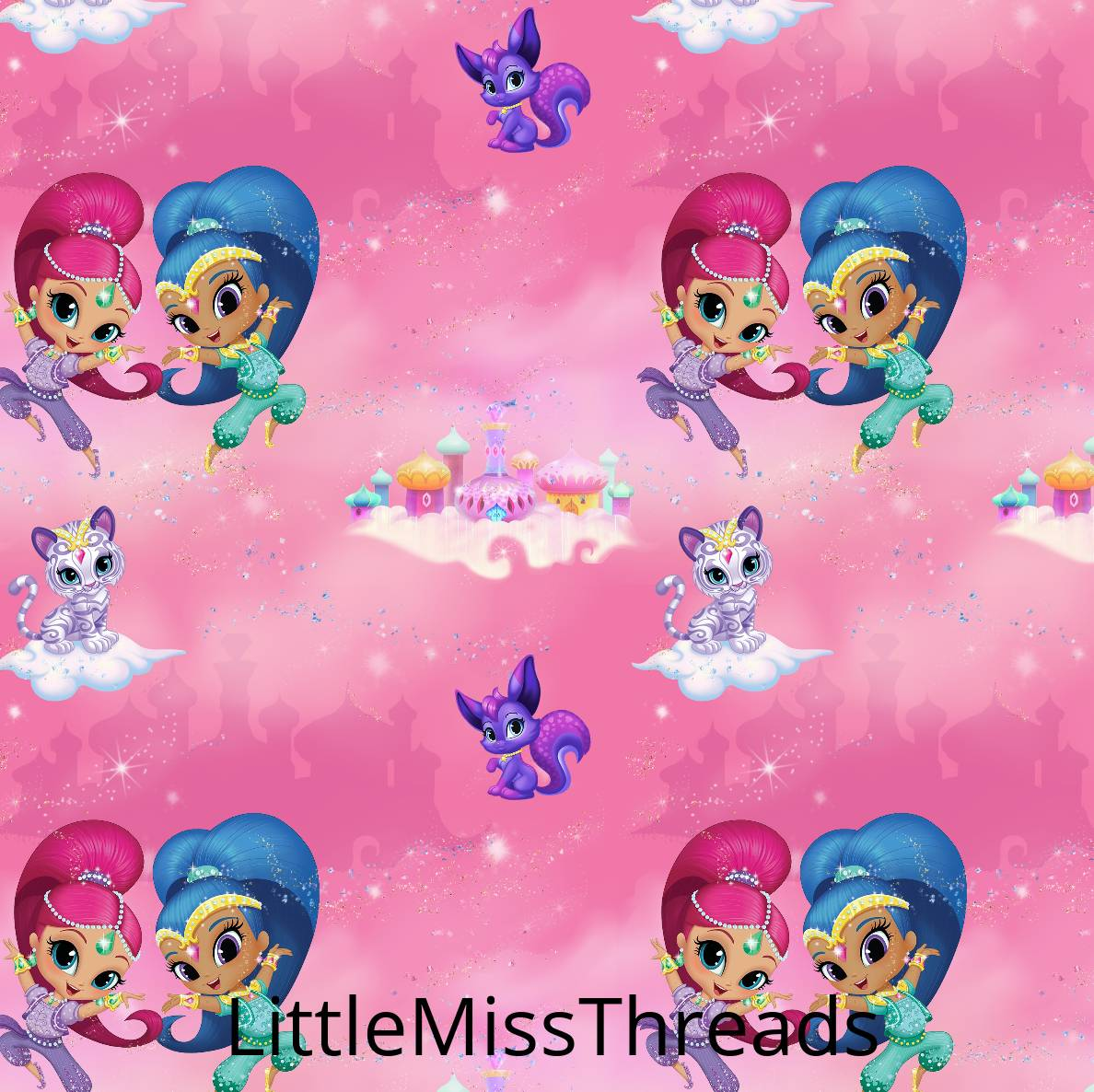 PRE ORDER - Shimmer & Shine Pink - Fabric - Fabric from [store] by Little Miss Threads - 