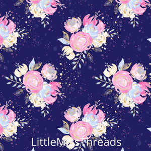 PRE ORDER - Carnival Blue Floral - Fabric - Fabric from [store] by Little Miss Threads - 