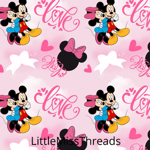 PRE ORDER - Minnie in Love Light Pink - Fabric - Fabric from [store] by Little Miss Threads - 