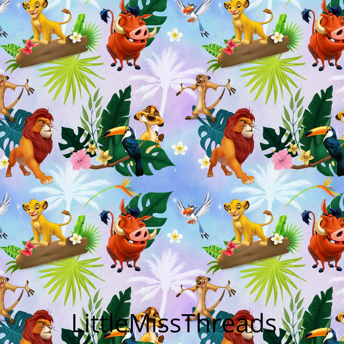 PRE ORDER - Simba Purple Lion - Fabric - Fabric from [store] by Little Miss Threads - 