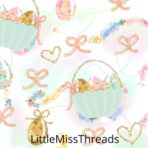 PRE ORDER - Sweet Pastel Easter Baskets - Fabric - Fabric from [store] by Little Miss Threads - 