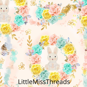 PRE ORDER - Sweet Pastel Easter Wreath - Fabric - Fabric from [store] by Little Miss Threads - 