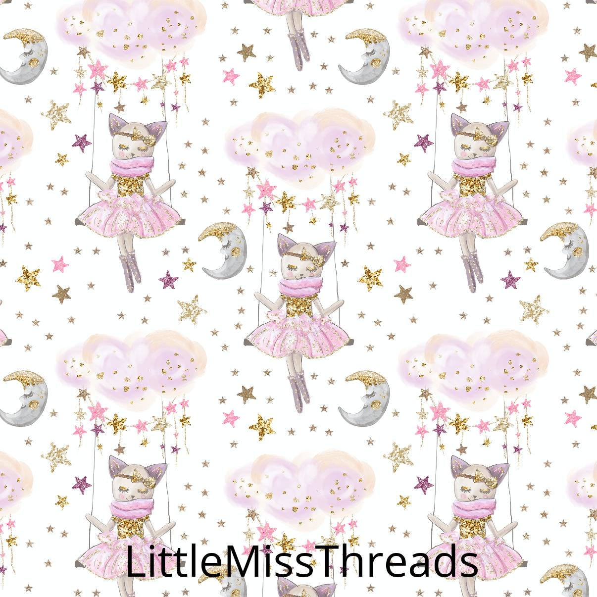 PRE ORDER - Whimsical Dreams White - Fabric - Fabric from [store] by Little Miss Threads - 