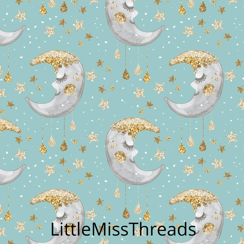PRE ORDER - Whimsical Dreams Blue Moon - Fabric - Fabric from [store] by Little Miss Threads - 