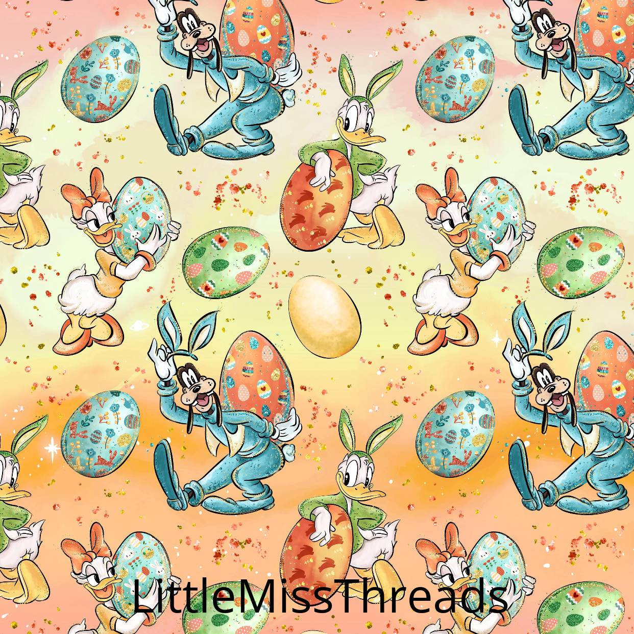 PRE ORDER - Minnie Easter Yellow - Fabric - Fabric from [store] by Little Miss Threads - 