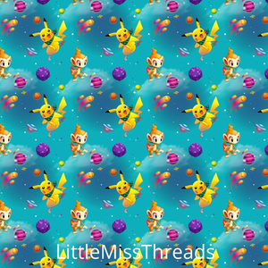 PRE ORDER - Pokemon Aqua - Fabric - Fabric from [store] by Little Miss Threads - 