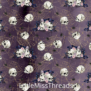PRE ORDER - Maleficent Skulls - Fabric - Fabric from [store] by Little Miss Threads - 