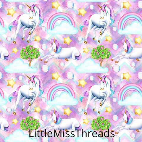 PRE ORDER Unicornia Purple Clouds - MM Fabric Print - Fabric from [store] by Mini Mooches - 