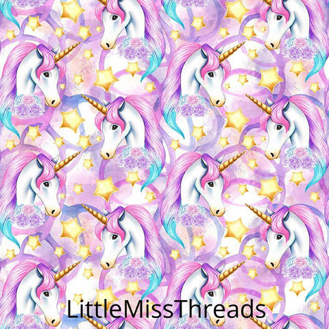 PRE ORDER Unicornia Purple Faces - MM Fabric Print - Fabric from [store] by Mini Mooches - 