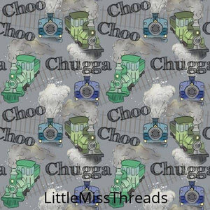PRE ORDER - Train Chugga Chugga Choo Small - Fabric - Fabric from [store] by Little Miss Threads - 