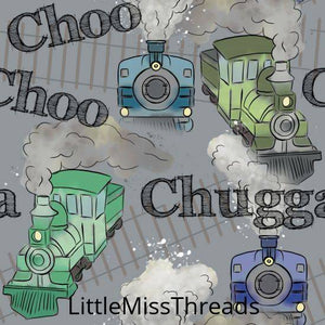 PRE ORDER - Train Chugga Chugga Choo - Fabric - Fabric from [store] by Little Miss Threads - 