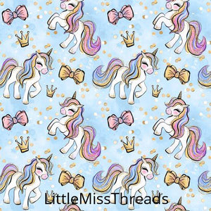 PRE ORDER - Unicorn Blue - Fabric - Fabric from [store] by Little Miss Threads - 
