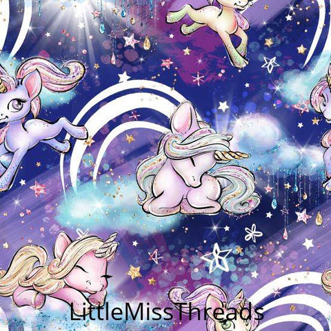 PRE ORDER - Unicorn Dreams Navy - Fabric - Fabric from [store] by Little Miss Threads - 