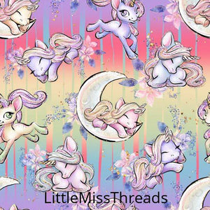 PRE ORDER - Unicorn Dreams Purple Drip - Fabric - Fabric from [store] by Little Miss Threads - 