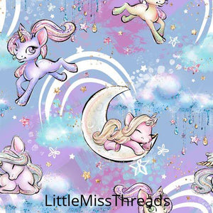PRE ORDER - Unicorn Dreams Purple - Fabric - Fabric from [store] by Little Miss Threads - 