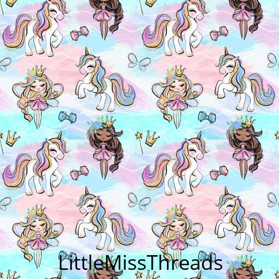 PRE ORDER - Unicorn Fairy Pastel - Fabric - Fabric from [store] by Little Miss Threads - 
