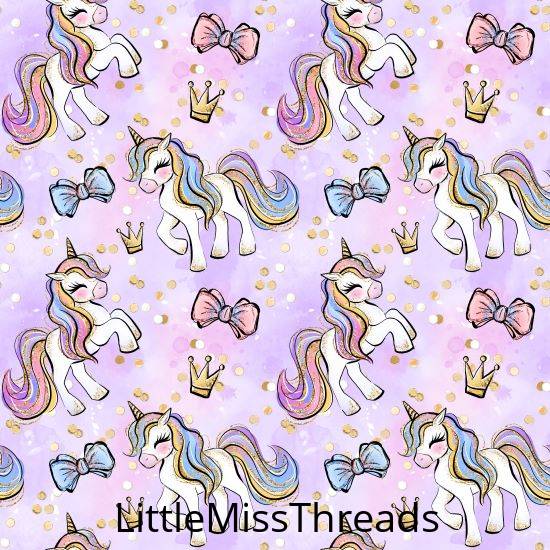 PRE ORDER - Unicorn Purple - Fabric - Fabric from [store] by Little Miss Threads - 